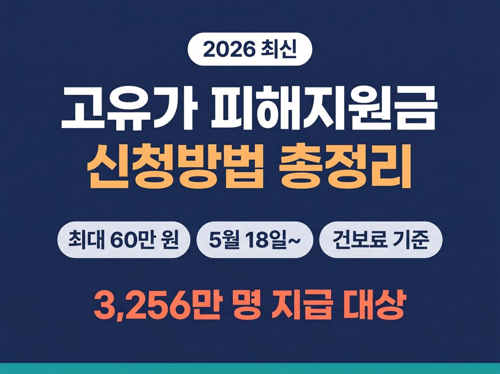 고유가 피해지원금 신청방법